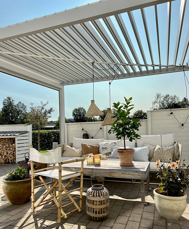 Pergola inspirasjon lounge dag