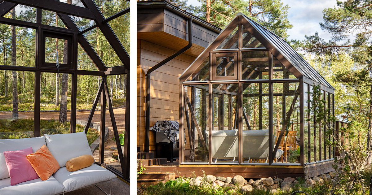 Sarek växthus i trä