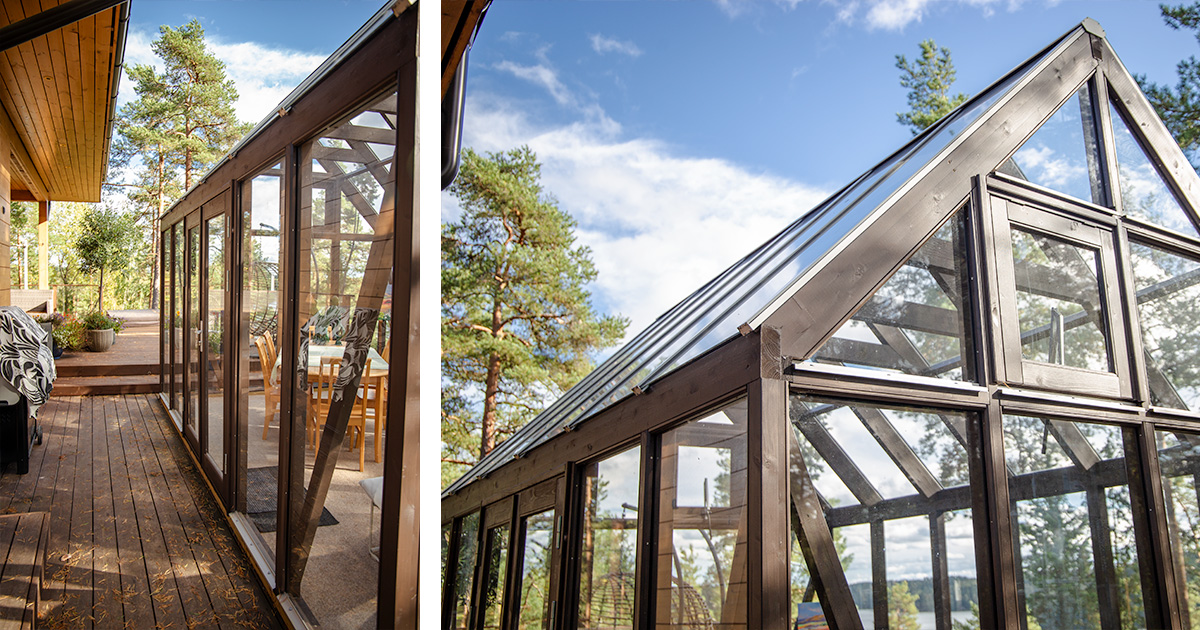 Sarek växthus i trä