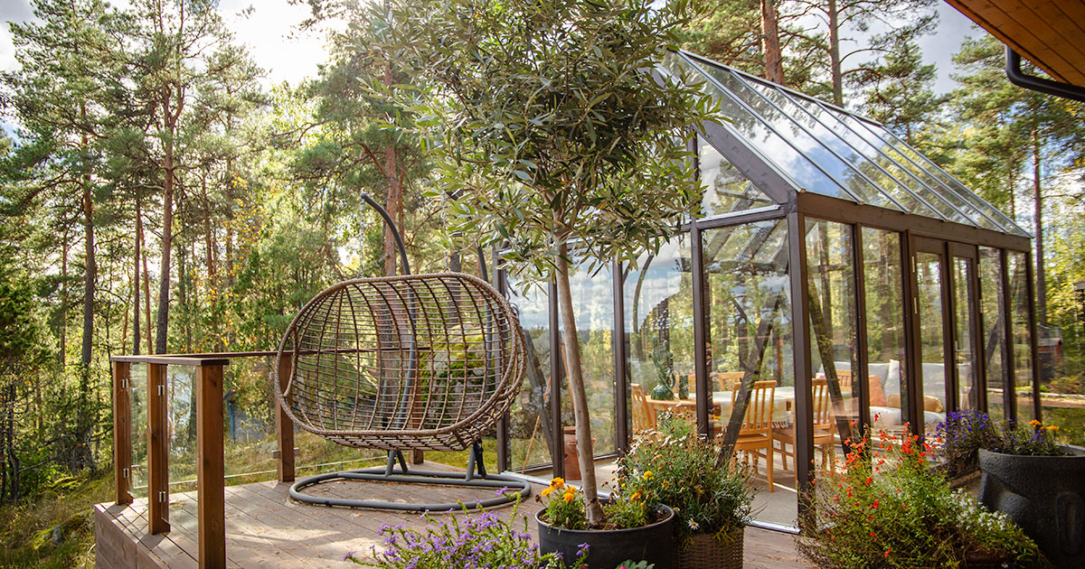 Sarek växthus i trä